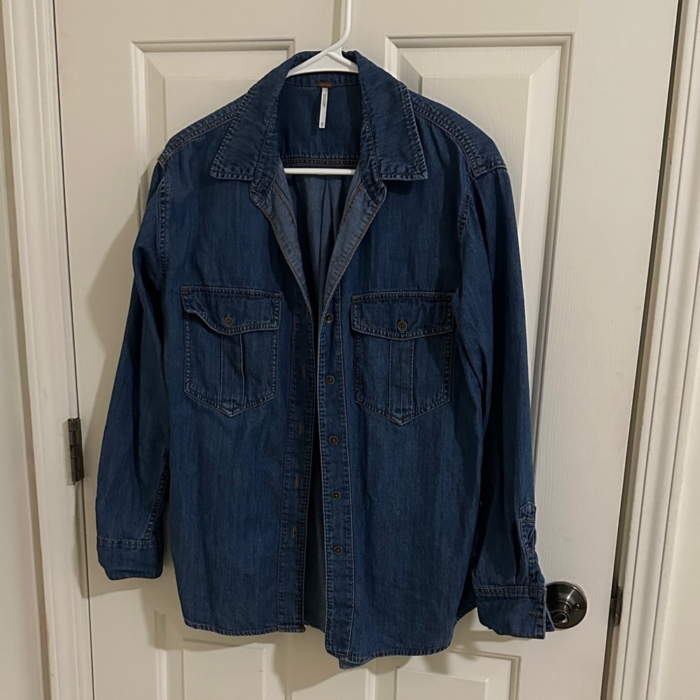 Women’s Free People Blue Denim Shirt